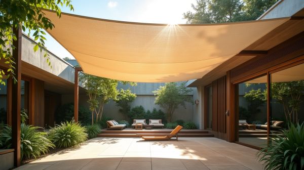 Transformez votre espace extérieur avec une voile d'ombrage sur mesure